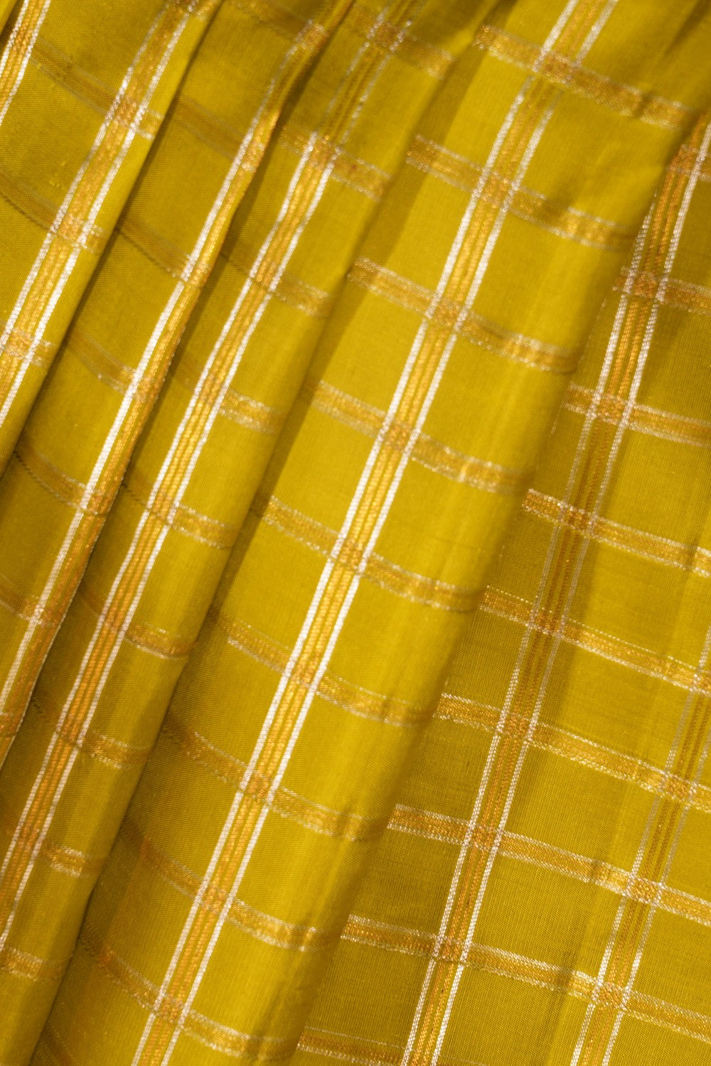 Image of Kanchipattu Kattam Spring Green Saree